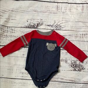 Garanimals Red and Navy Elephant Bodysuit